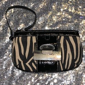 Guess Leopard print wristlet